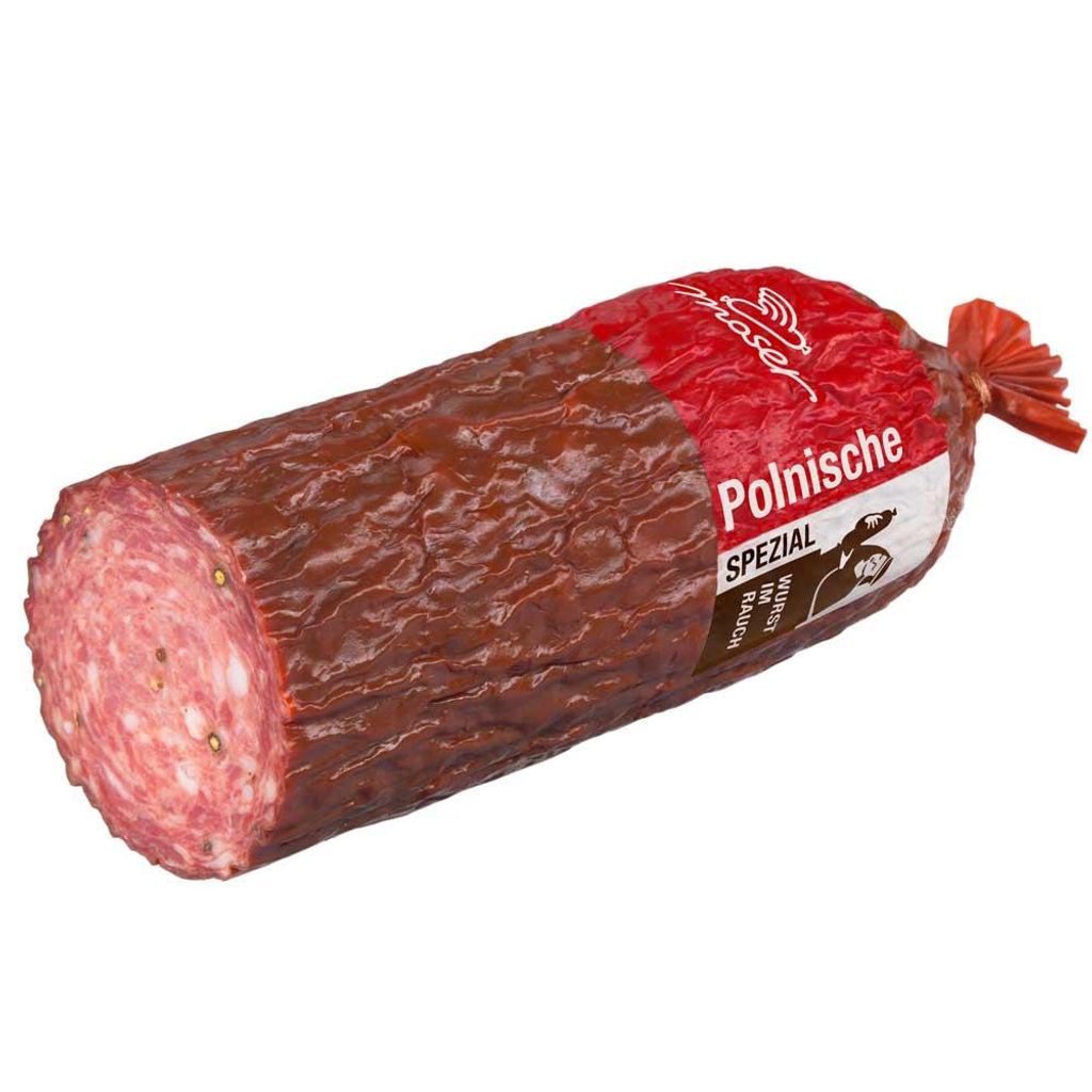Polnische Spezial 800g - Abgetrocknete Dauerwurst mit kräftigem aromatischen Rauchgeschmack - Glutenfrei und Laktosefrei von Moser Wurst