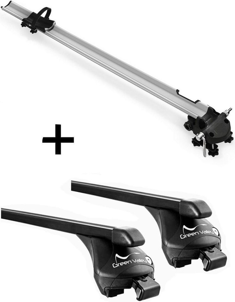 VDP Fahrradträger Bike Pro + Relingträger Quick Stahl L kompatibel mit für Mercedes Classe E Kombi ab 2017