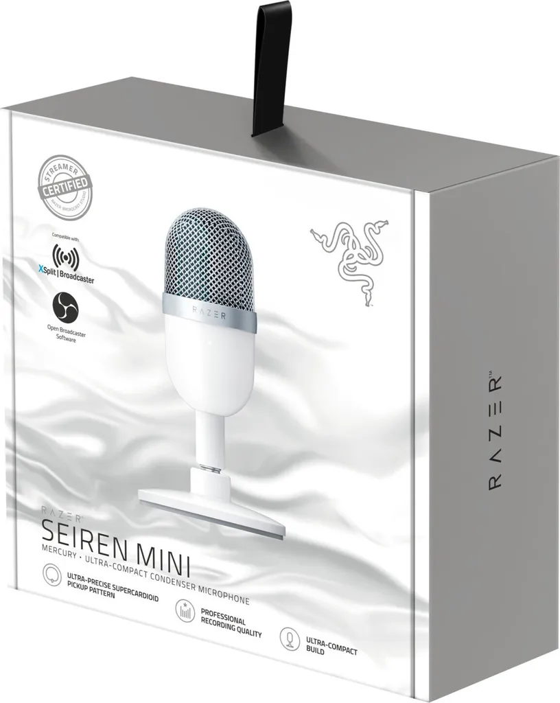Micro USB Razer Seiren Mini White avec Directivité Supercardioïde - 5