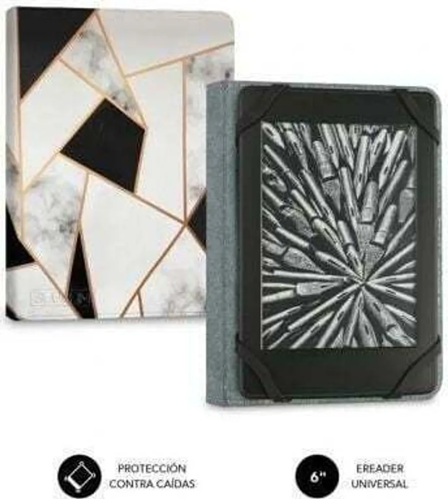 Idea Regalo Premium: Custodia Subblim Ebook 6" Marmo Nero Elegante