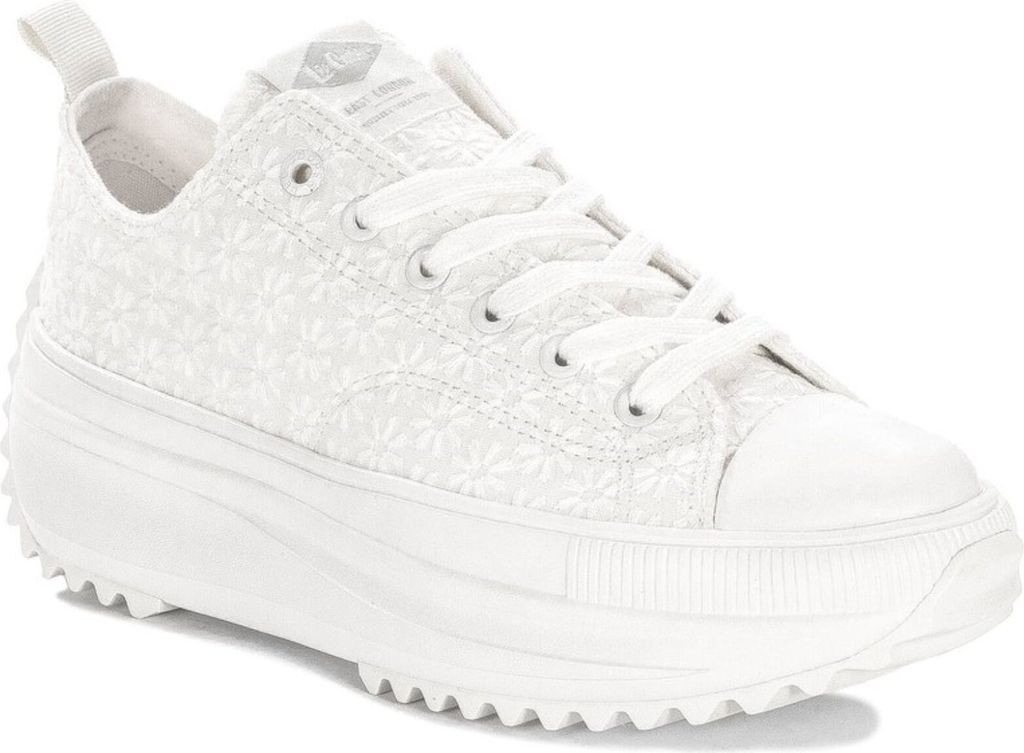 Damen Sneaker Mit Stickerei Auf Plattform Lee Cooper LCW-25-31-3465L Weiß 38