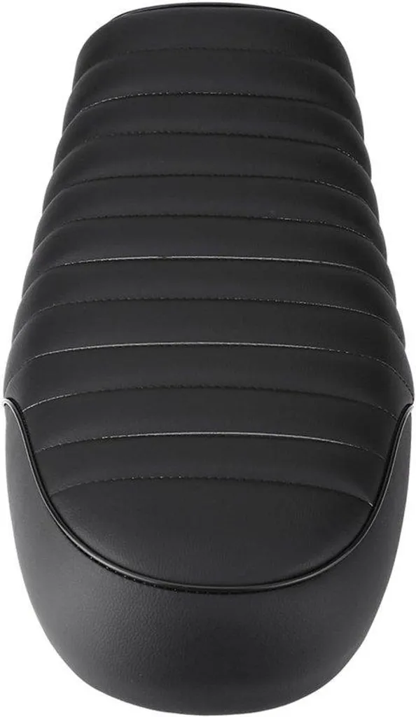 Selle plate pour moto café racer en simili cuir vert forêt haute qualité