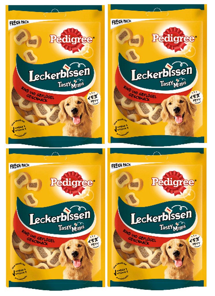 PEDIGREE® Leckerbissen Tasty Minis Portionsbeutel mit Rind Produktbild 