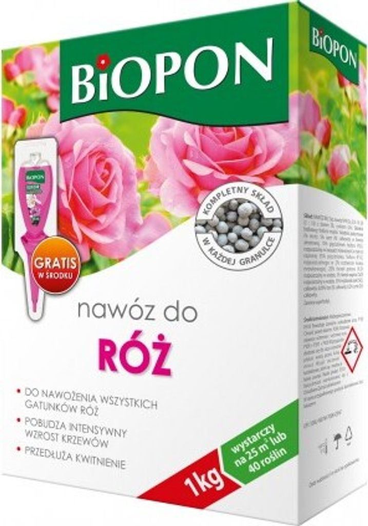 BIOPON Nawóz granulowany do róż 1 kg Zdjęcie produktu 