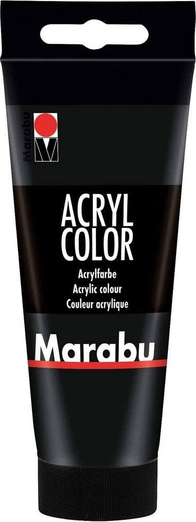 Marabu - Vernice acrilica - Nero - 1 tubo á 100 ml Immagine del prodotto 