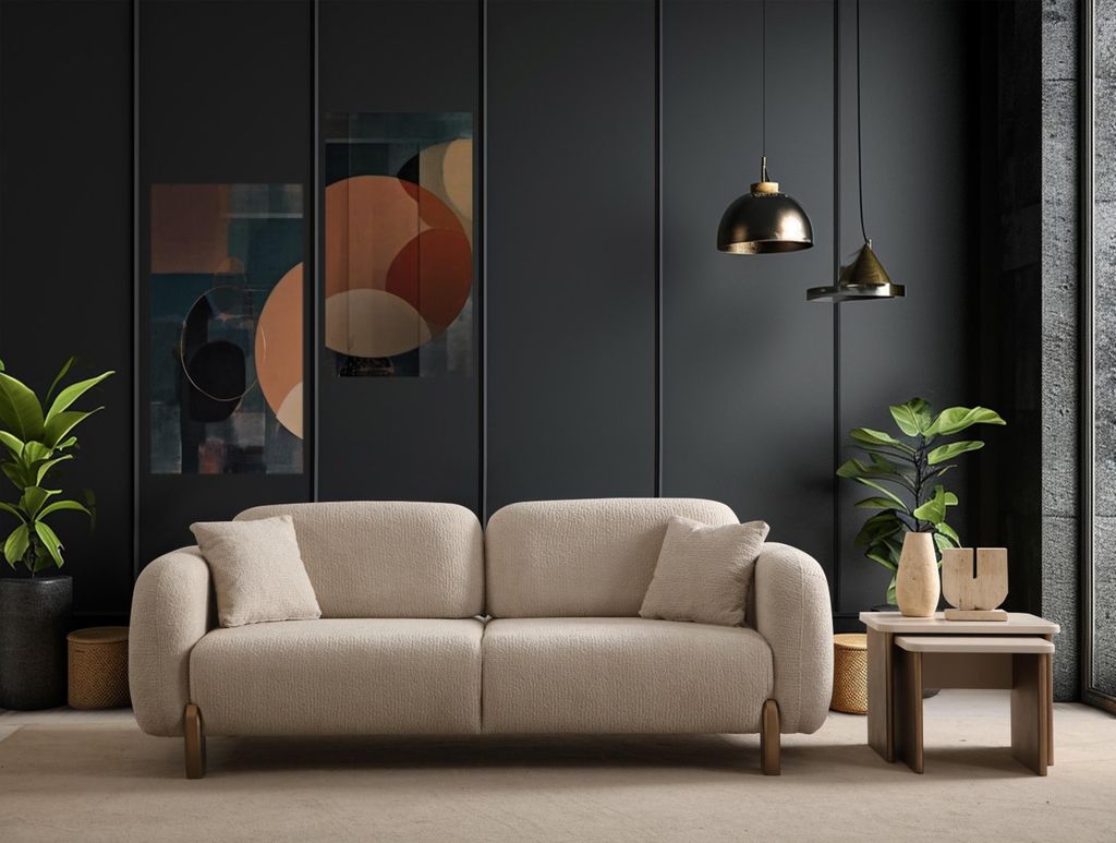 Stilvoller Beistelltisch Beige Moderne Designer tisch Wohnzimmermöbel