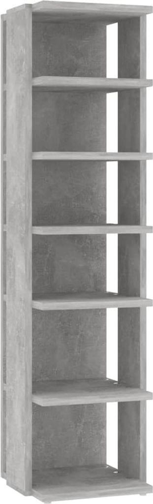vidaXL Schuhschrank Betongrau 27,5x27x102 cm Holzwerkstoff Produktbild 