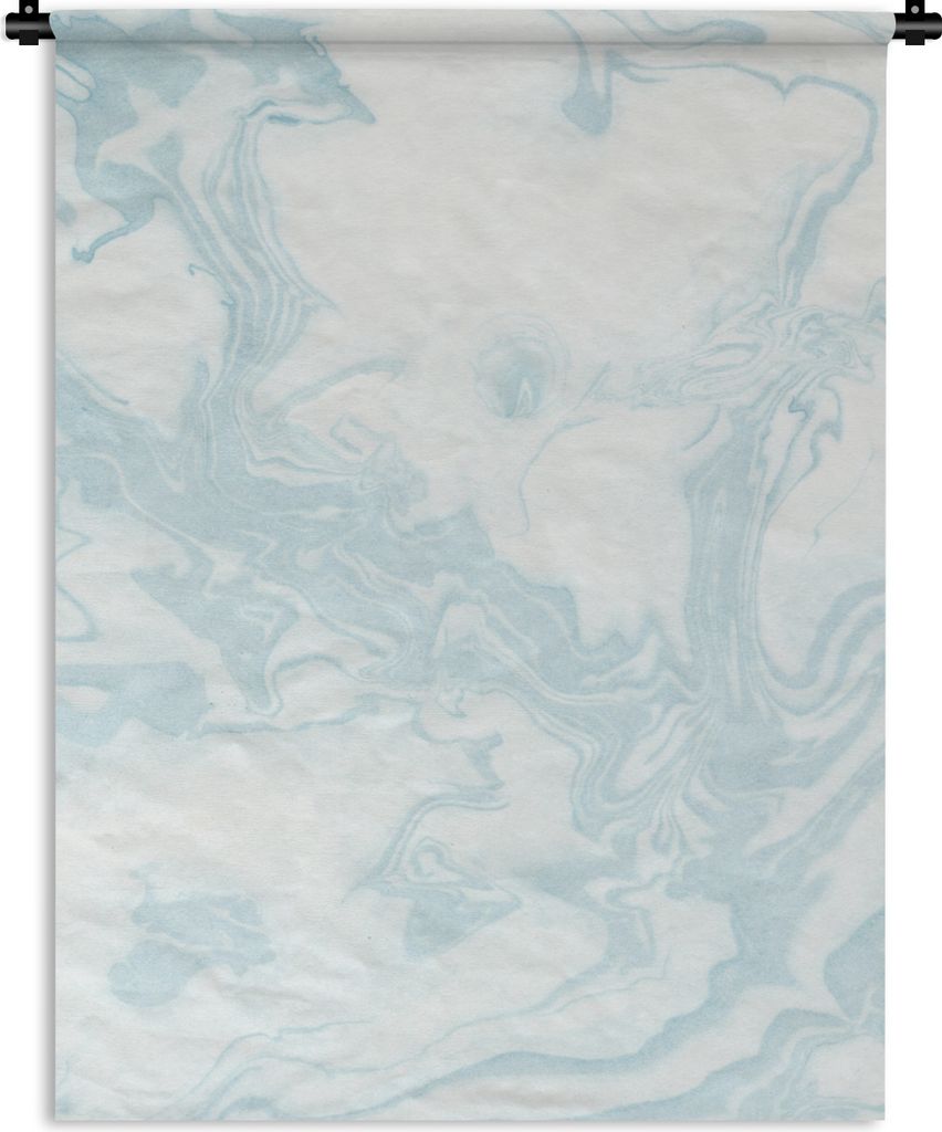 MuchoWow Wandteppich Wandbehang Marmor - Blau - Linie 90x120 cm Tapisserie Dekoration Wandtuch - Wanddeko