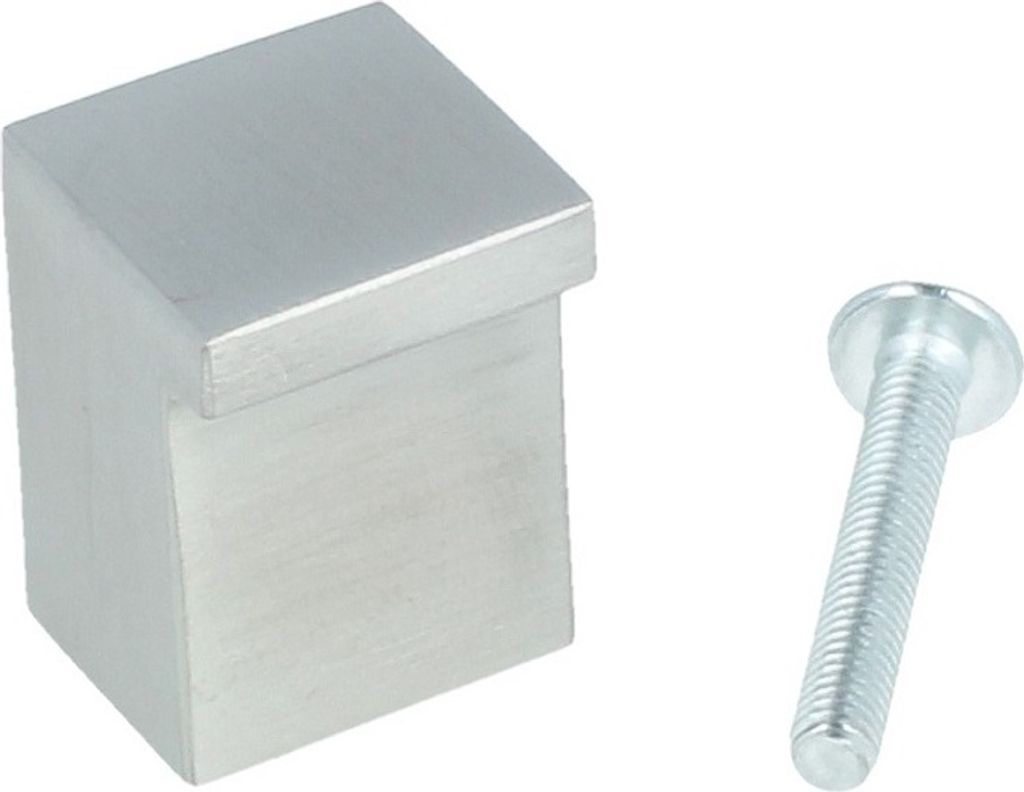 Möbelknopf aus Edelstahl 19mm x 19mm Schrankknopf Küchenknopf Türgriff Knopf