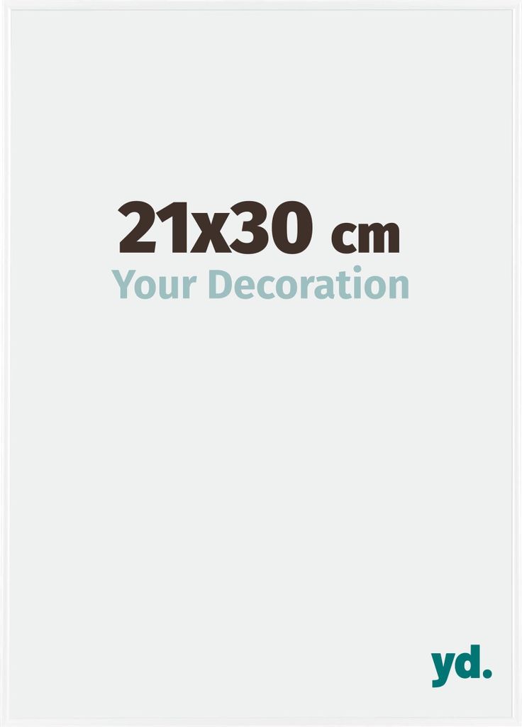 A plain background with text indicating product size and a tagline.