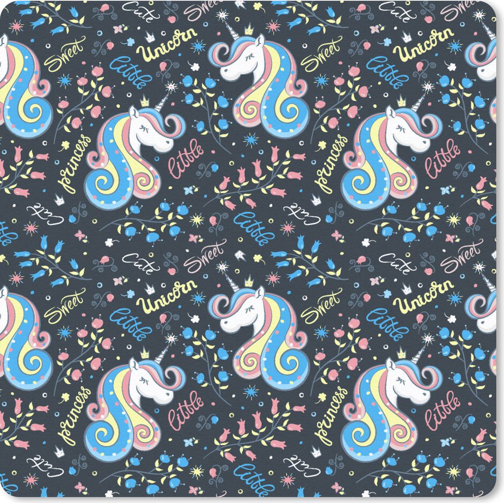 MuchoWow Mauspad Mousepad Einhorn - Zitat - Regenbogen - Muster 30x30 cm - Mousepads - Maus Mat - Pad - Mausunterlage - Gaming