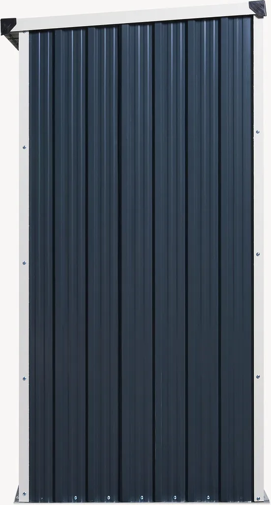Abri à bois Kalmar en acier anthracite 158 x 80 x 152 cm pour extérieur