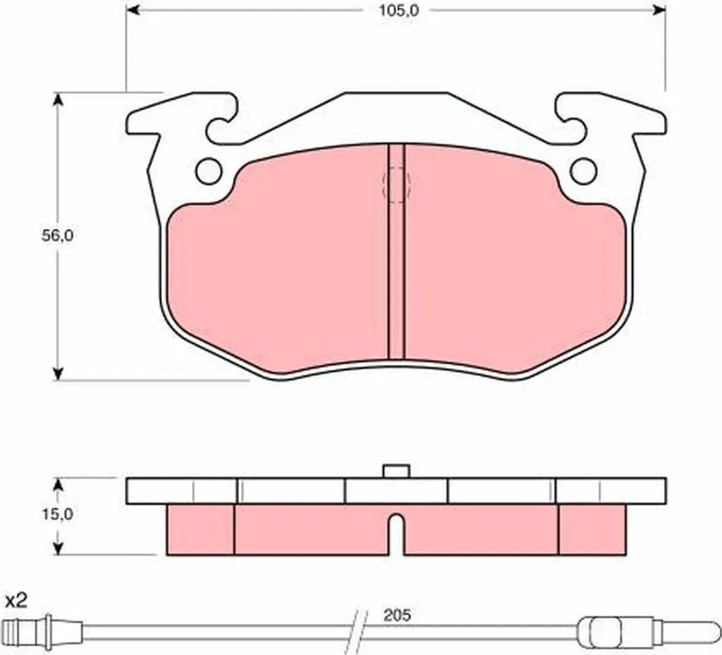 TRW GDB1120 Plaquettes de Frein OE 7701203635 pour Safrane I B54