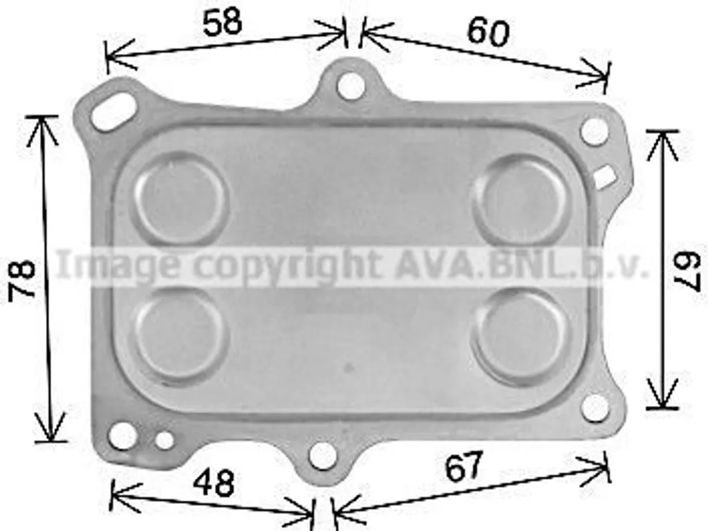 Échangeur thermique huile moteur AL3153 pour Fiat 124 Spider et Giulietta