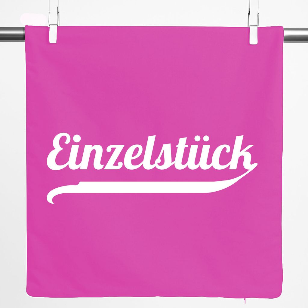 Huuraa Kissenbezug Einzelstück Schriftzug 40x40cm Fuchsia Baumwolle Dekokissenbezug Geschenkidee