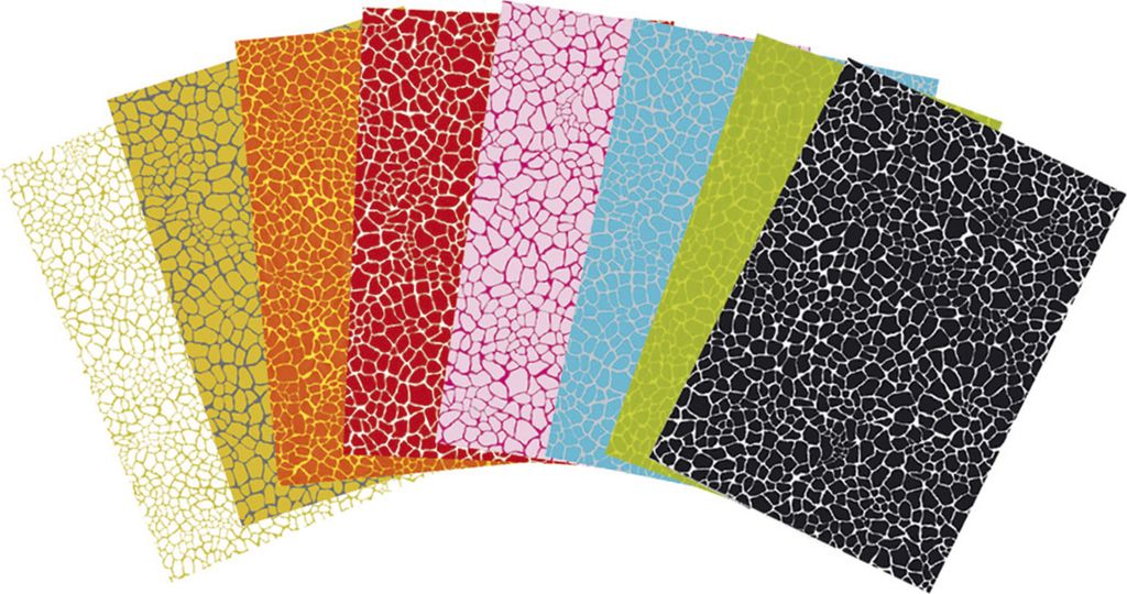 Décopatch Pack. 30 Blatt -Papier 30x40cm 6 Designs Sortierung Mosaik - PS30D18C