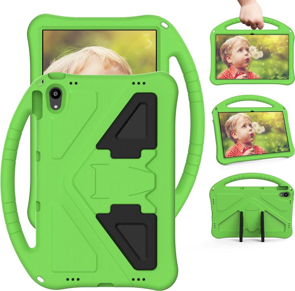 Kinder Hülle für Onn 12,1" Tablet Pro 2024 Model No.100146663, Eva Leichte Stoßfeste Faltbarem Ständer, Kids Griff Schutzhülle Grün