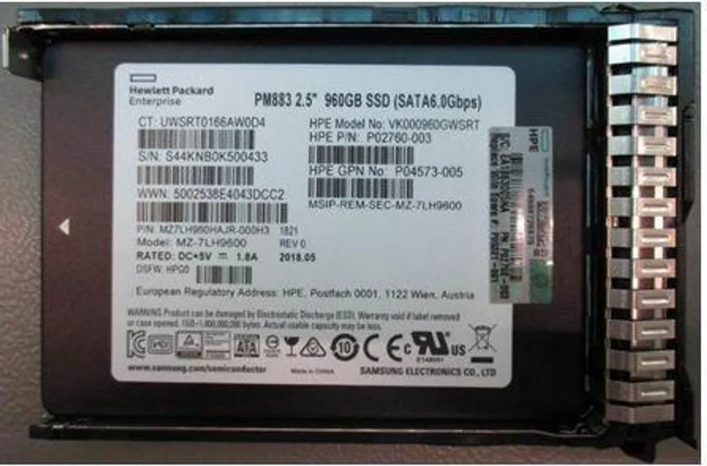 SSD 960 Go HPE SFF 2.5 Pouces - Booster les Performances Virtualisation