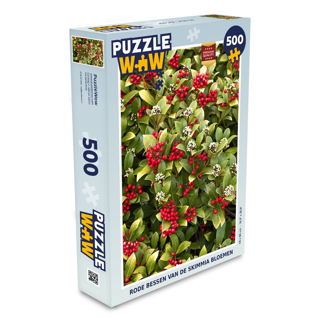 MuchoWow Puzzle 500 Teile Rote Beeren der Skimmia-Blüten - Denken - Spiel - Toy