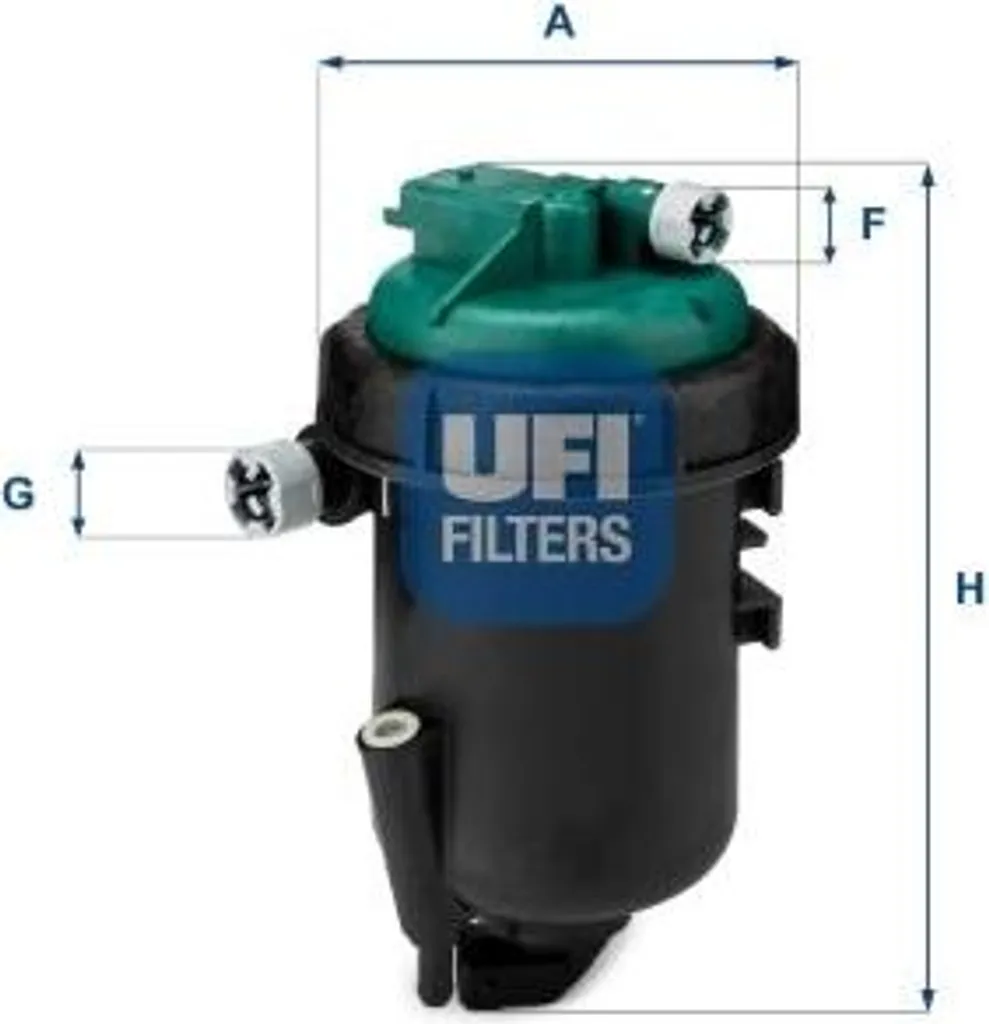 Filtre à carburant UFI 55.181.00 d'origine OE 51776608 pour Musa