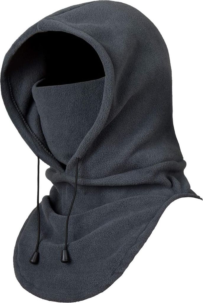 Sturmhaube Vollgesichtsmaske Winddicht Verstellbare Skimaske Motorrad Fahrrad Warm für Wintersport und Outdoor Unisex und Universalgröße, Grau