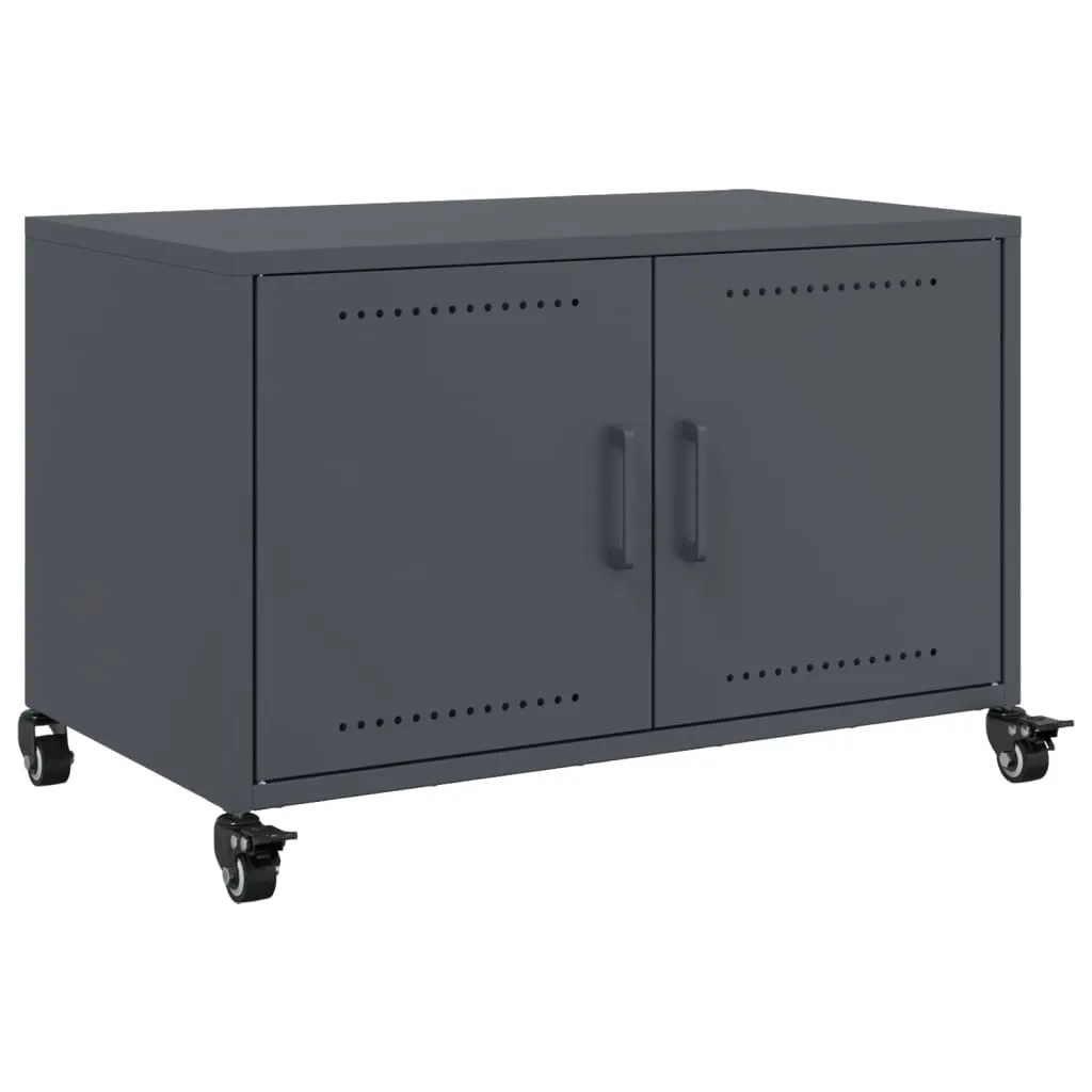 Porta TV Industriale SYFAX Acciaio Antracite 68cm - Design Moderno