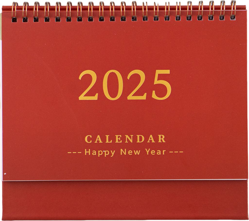 Mini-Tischkalender 2025, Tagesplaner, Klappkalender, To-Do-Liste, Notizblock, Zeitmanagement, Zeitplan-Organizer für Büro, Zuhause, Schule, Rot