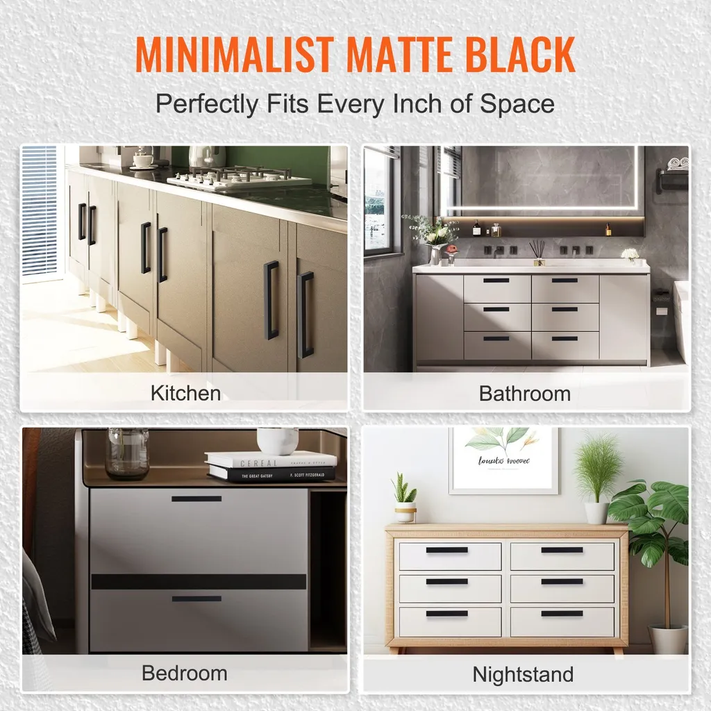 set di 30 maniglie per mobili Maniglia a barra in acciaio inox 88x12x35 mm Maniglia per cucina Interasse dei fori 76 mm Maniglia per armadi Spessore dei piani degli armadi da 1,52 a 2 cm o da 1,27 a 4 cm Maniglie per porte Maniglie per cassetti - 5