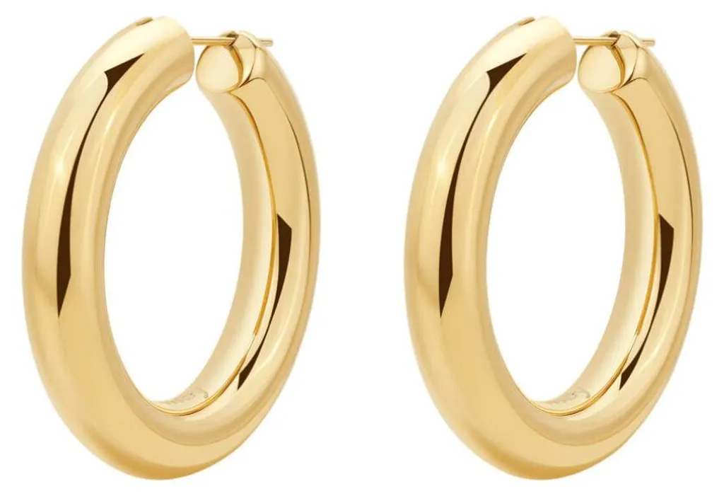 Boucles d'oreilles rondes Aura BAU23 en acier doré chic et intemporel
