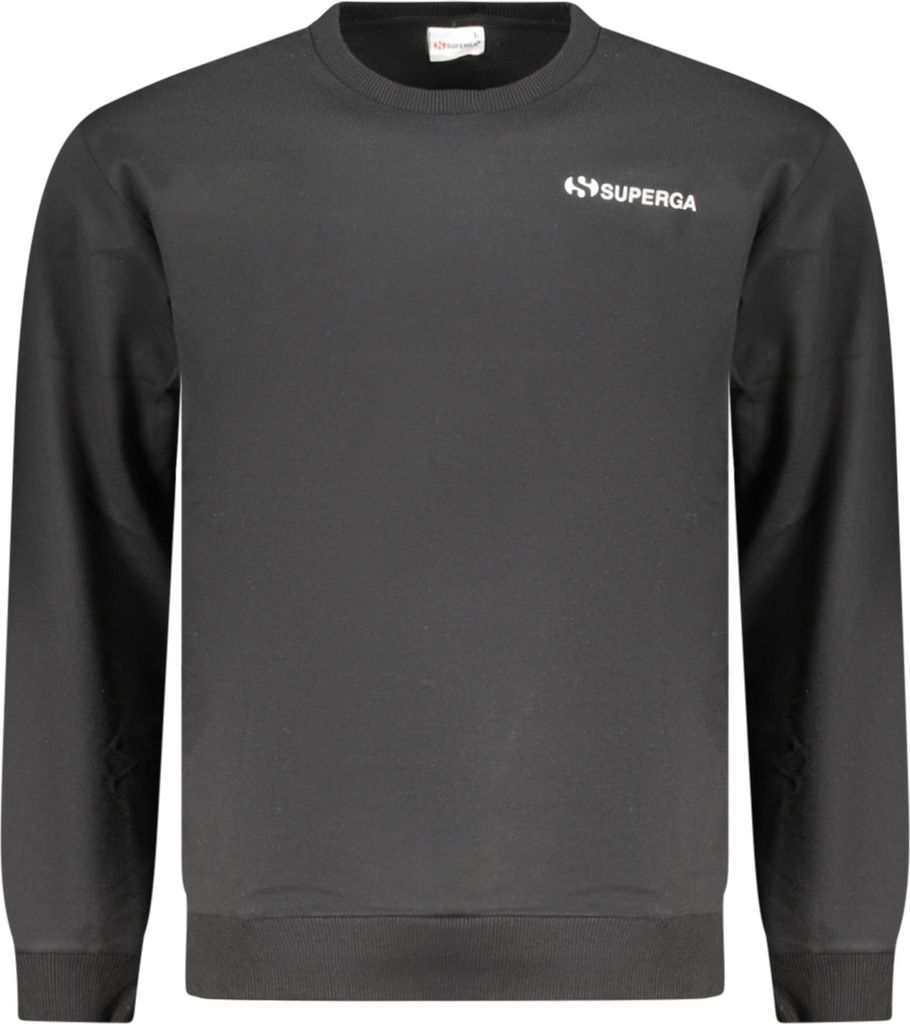 Schwarzes Herren-Sweatshirt: Langarm, Rundhals, modernes Design