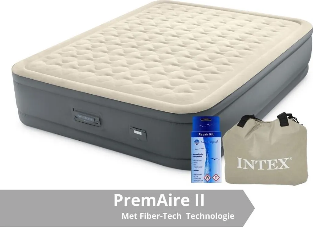 Intex PremAire II Matelas Gonflable d'Appoint Luxe 2 Places 152cm