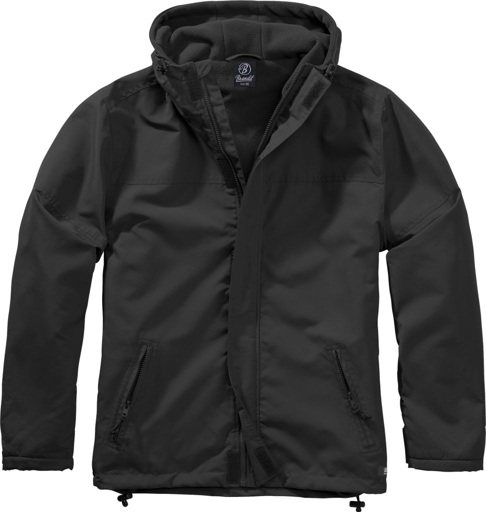 Brandit Windbreaker Frontzip Jacke, schwarz, XL