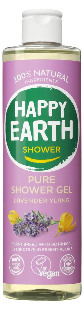 Gel doccia Happy Earth Pure alla lavanda e ylang-ylang (300 Immagine del prodotto 