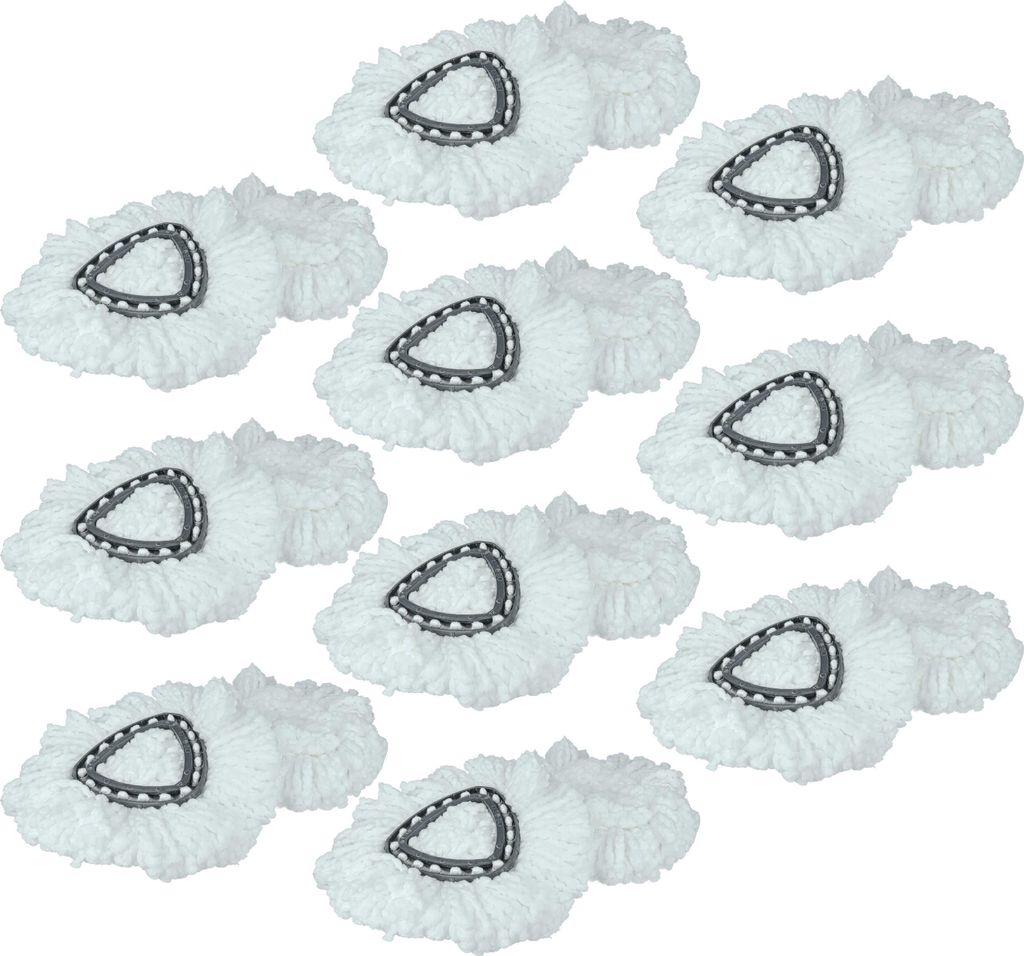 vhbw 20x Wischbezug Ersatz für Vileda 152623 für Wischmopp - Ersatzkopf, Mikrofaser Schwarz Weiß