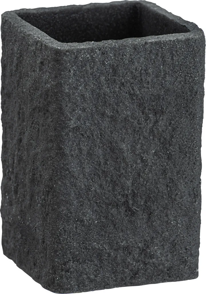 Bicchiere Portaspazzolino WENKO Villata Grigio - Accessori Bagno Deluxe