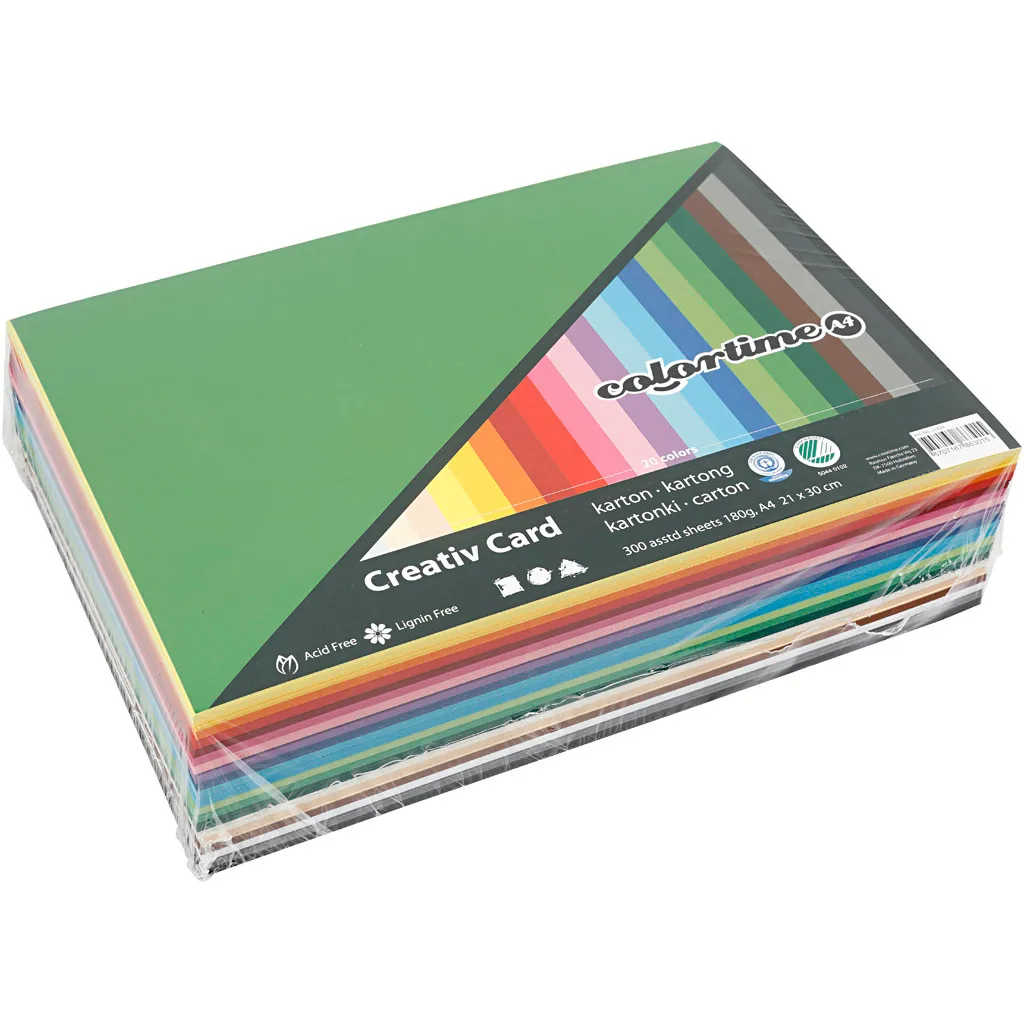 Offerta Cartoncini Colorati A4 180gr - Pacco Convenienza 300 Fogli