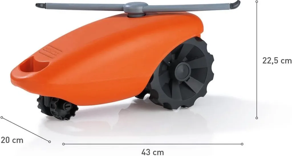 GARVIDA Arroseur autotracté orange avec interrupteur d'arrêt d'eau - 5