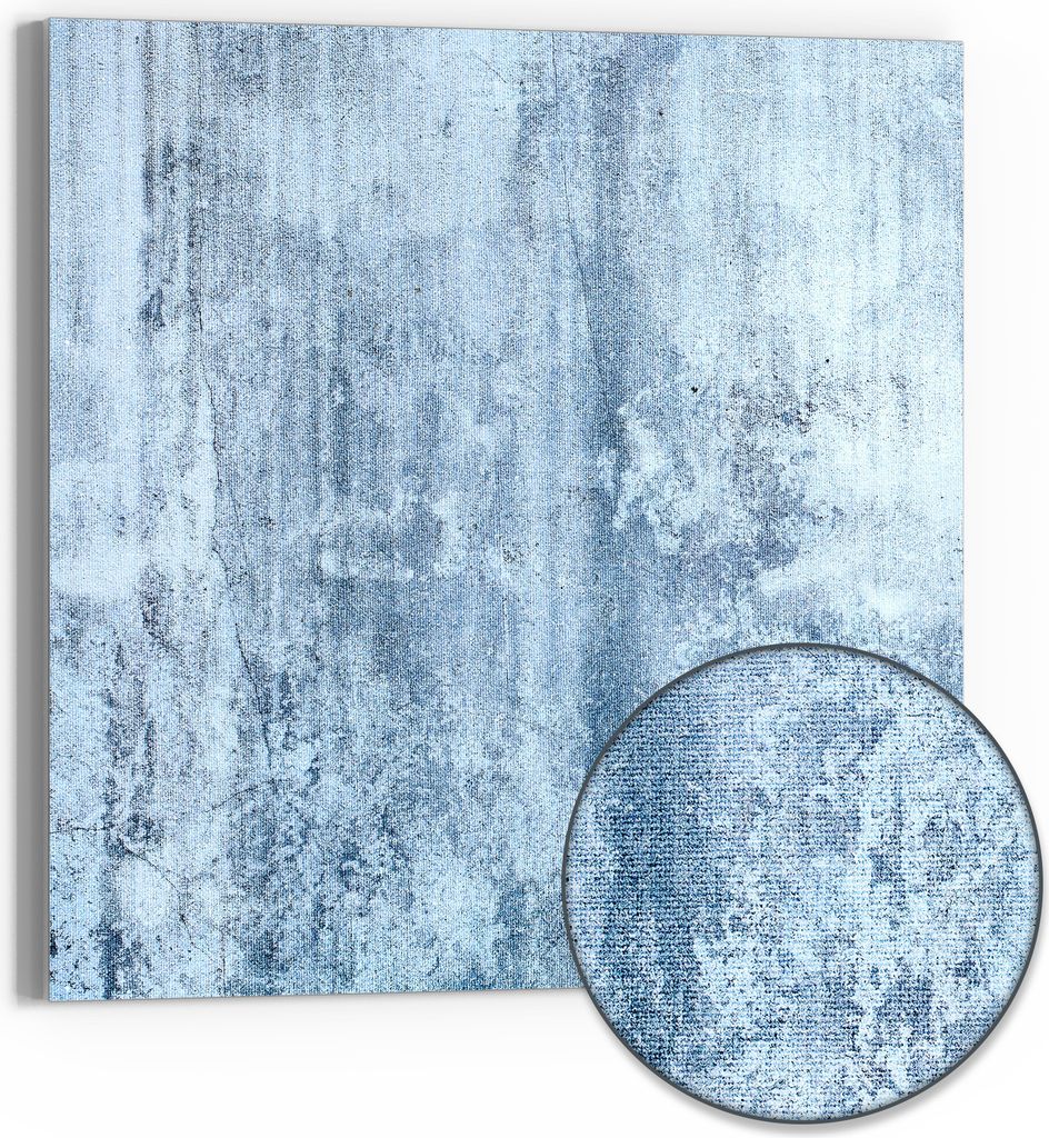 DEQORI Hybrid Leinwand Bild 30x30 cm 'Ewige Betontextur' Wandbild Glas flach modern