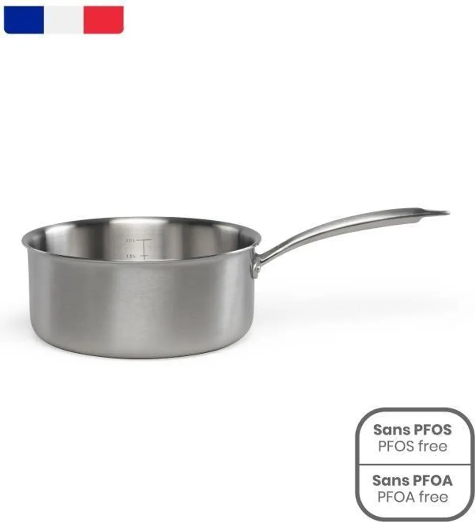 Pentola Brigade 20 cm Acciaio Inox 18/10 Triply Induzione Made in France