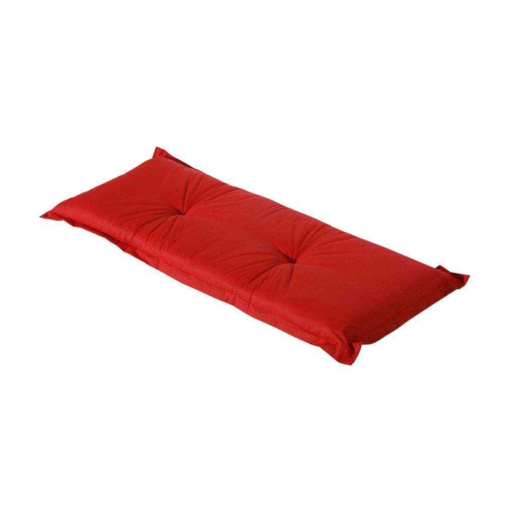 Madison Bankkissen 120x48 cm in Basic Rot – Wasserabweisend, ideal für Gartenbänke, mit hochwertiger Polyester-Katoff-Mischung