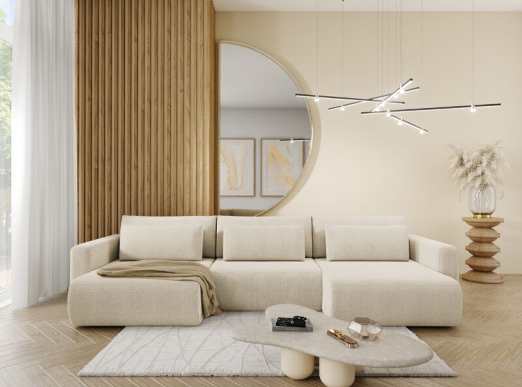 Intenso Ecksofa Sofa U Form Bettkasten Schlaffunktion "CURIOO U", Grün