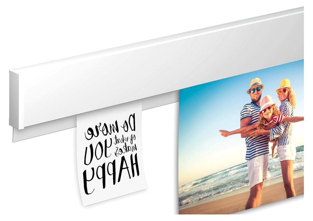 Klemmleiste MAULgrip 100 x 5 cm | Wandklemmleiste aus Aluminium für Zeichnungen, Pläne, Fotos oder Poster | Organizer für Büro, Werkstatt und F...