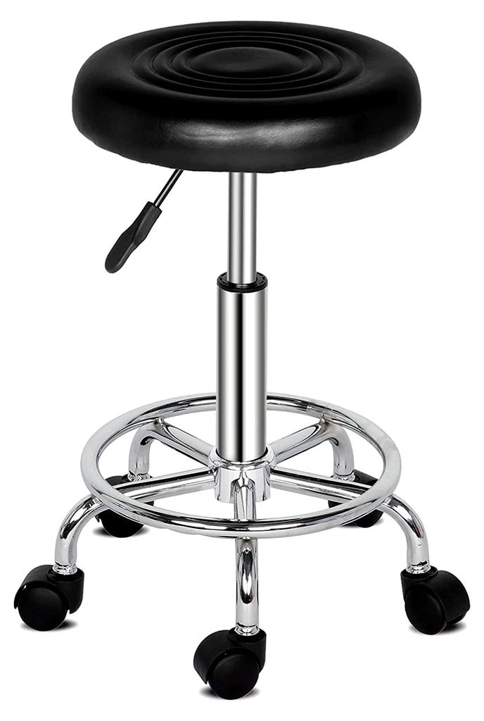 Rollhocker Höhenverstellbar und Drehbar für Büro, Salon, Massage und Spa