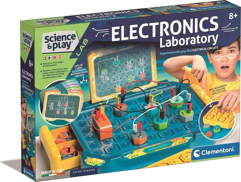 Clementoni Science & Play Electronics Laboratory, Experimentier-Set, Strom, 8 Jahr(e), Gemischte Farben