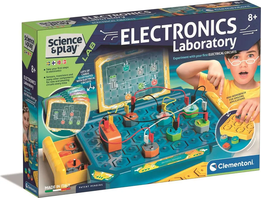 Kit Science Clementoni Électronique pour comprendre les circuits sans risque