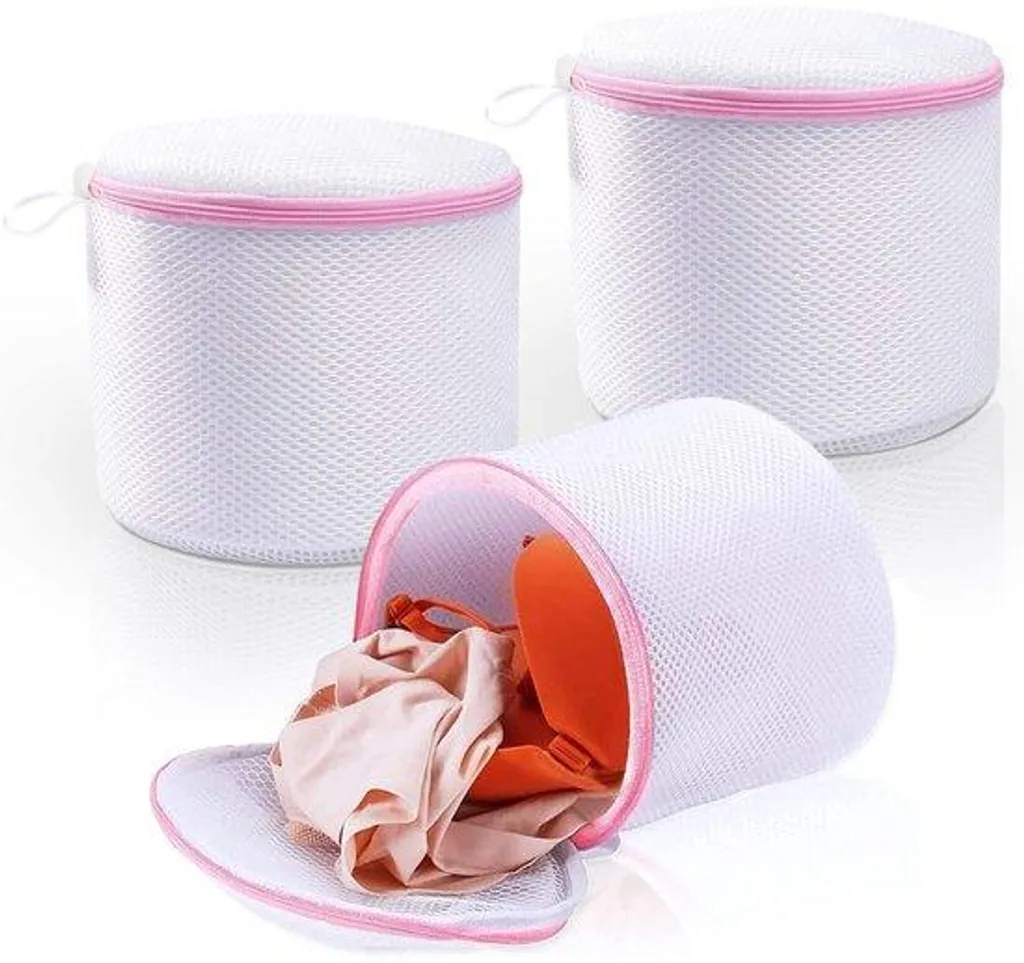 Lot de 3 sacs de protection lingerie pour soutien-gorge avec zip robuste