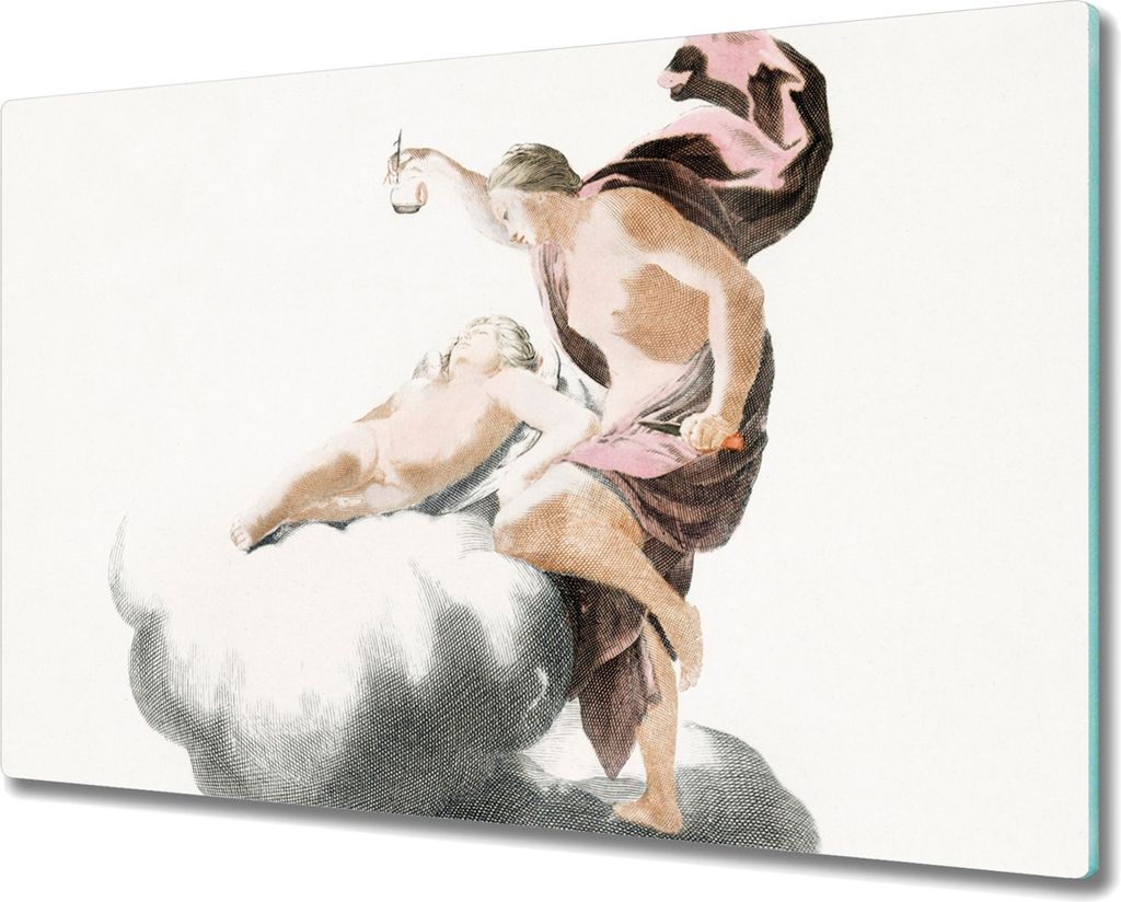 Coloray Kochplattenabdeckung Herdabdeckplatte 80x52 cm Hackbrett Schneidebrett Küchenbrett - Mythologie