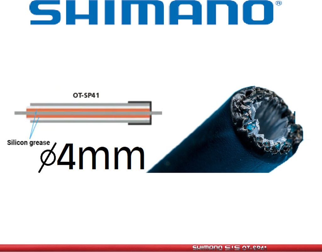 Shimano 1m Schaltaußenhülle SP41 4mm rot