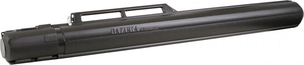 A black rod tube is shown against a white background.