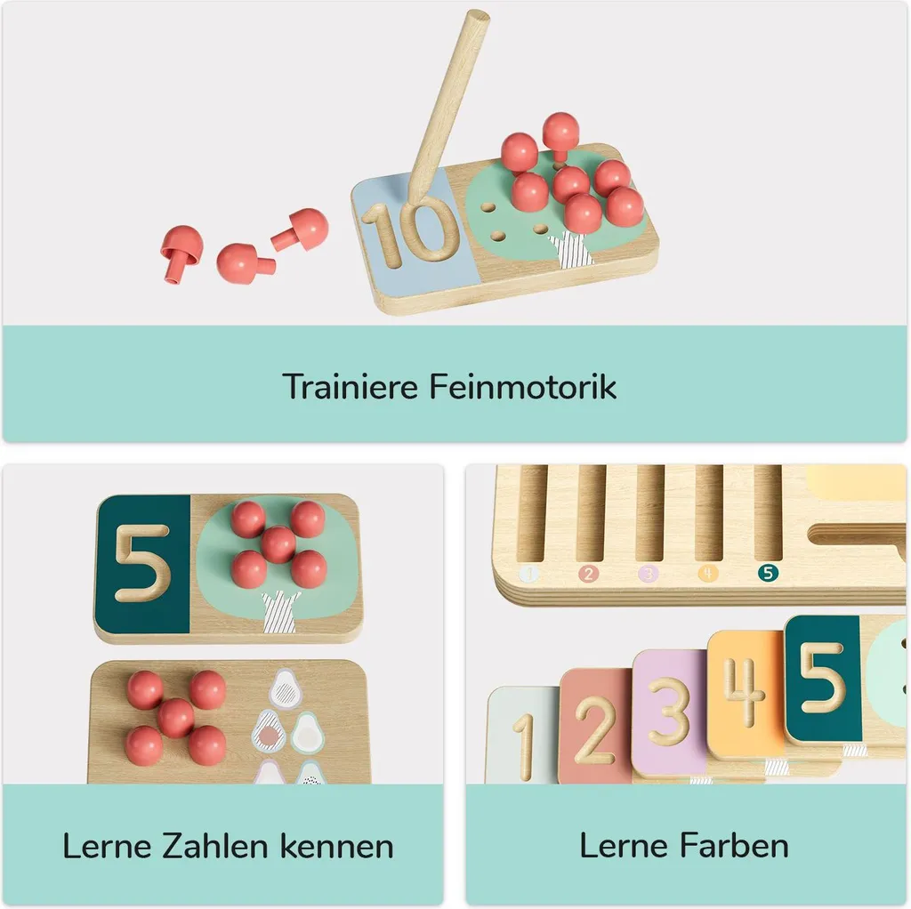 Apprendre à Compter et Écrire : Jeu Magnétique Obstbaum dès 3 ans
